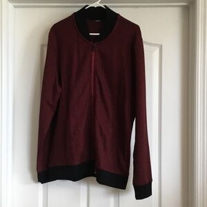 Alfani Burgundy and Black Lightweight Jacket